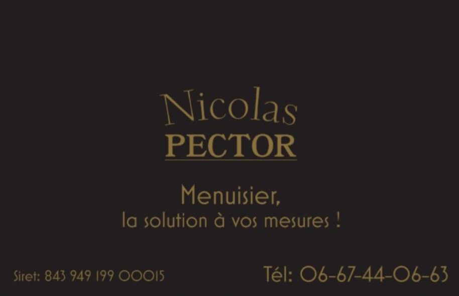 Nicolas PECTOR Menuisier, la solution à vos mesures !
