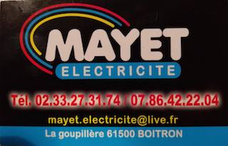 Logo de MAYET ELECTRICITE, société de travaux en Installation électrique : rénovation complète ou partielle