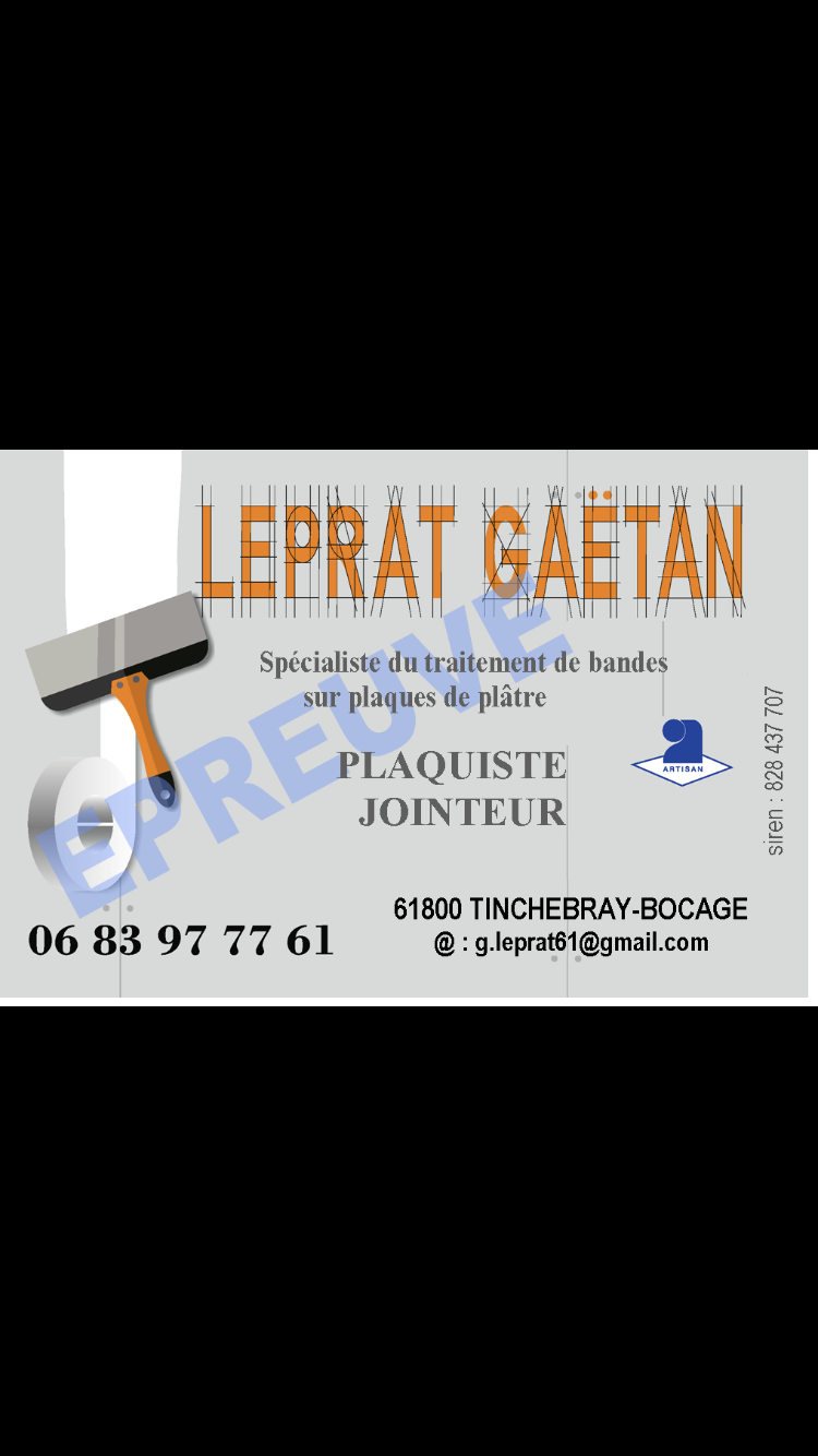 Logo de Leprat Gaëtan, société de travaux en Fourniture et remplacement de portes intérieures