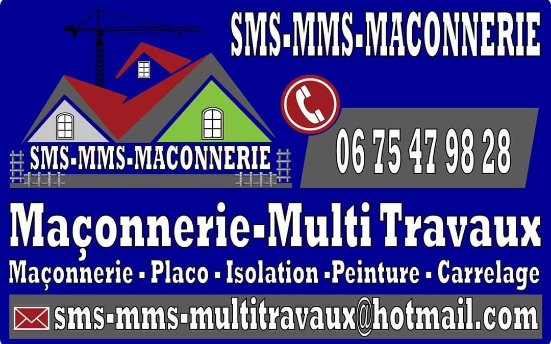 Logo de SMS-MMS-MACONNERIE, société de travaux en Construction de maison