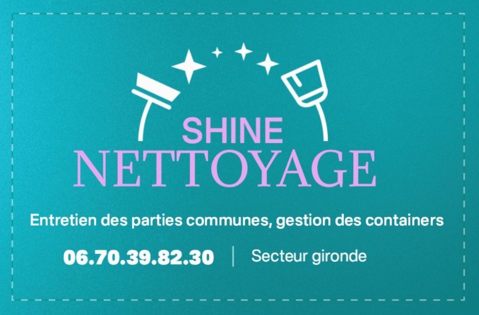 Logo de SHINE nettoyage, société de travaux en Nettoyage de copropriété